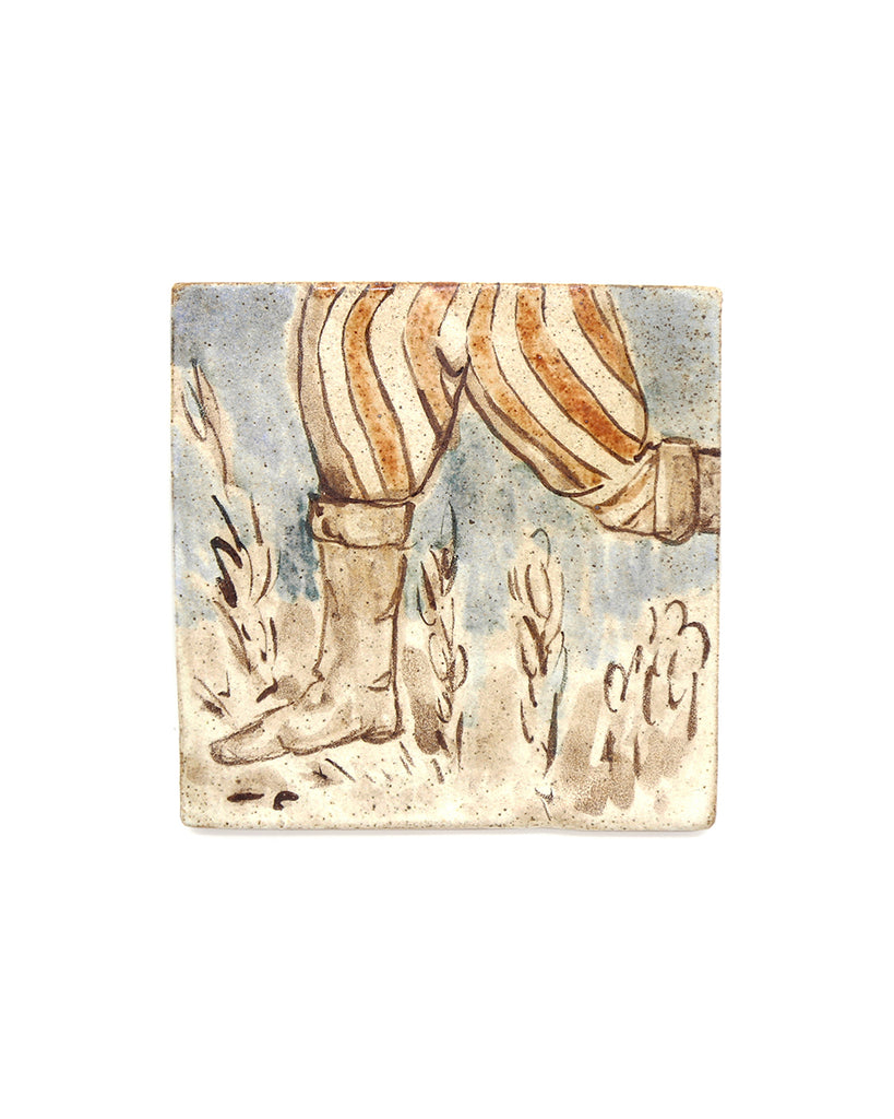Striped Trousers III (Red) (Handmade Tile)