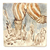Striped Trousers III (Red) (Handmade Tile)