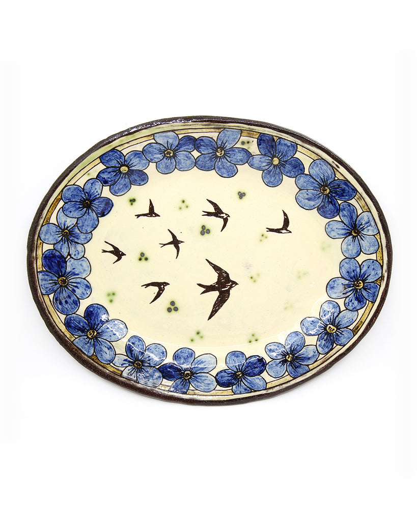 Swifts in Flight (Large Handmade Platter)
