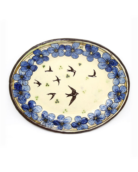 Swifts in Flight (Large Handmade Platter)