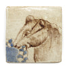 Tapestry Bear (biting at cloth) (Handmade Tile)