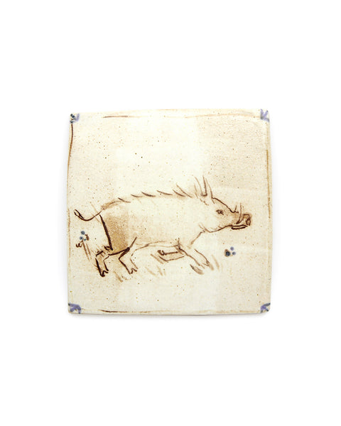 Tapestry Boar (Handmade Tile)