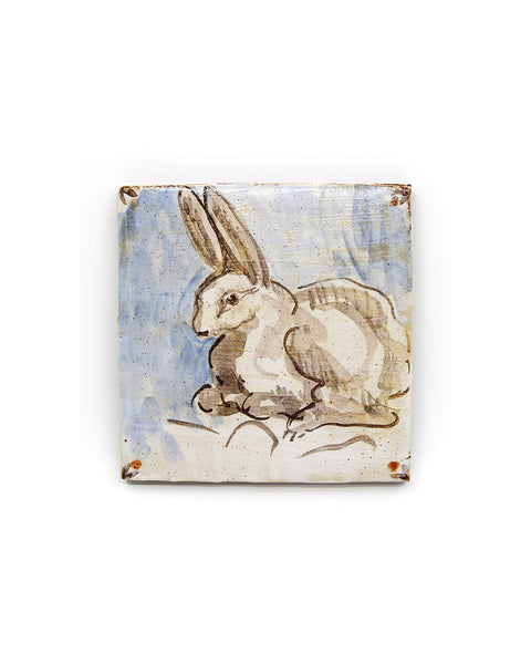 Tapestry Crouching Rabbit II (Handmade Tile)