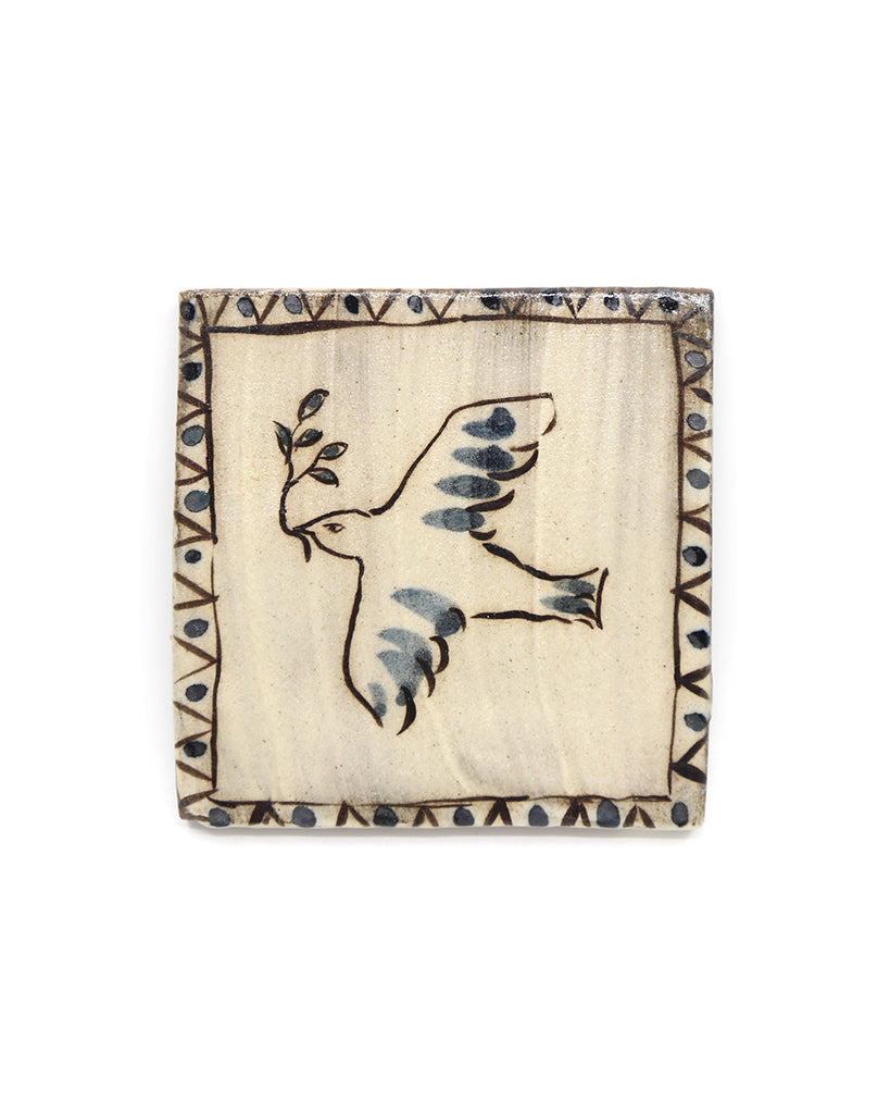 Tapestry Dove III (Handmade Tile)