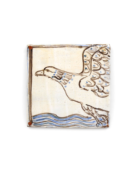 Tapestry Falcon Over Water (Handmade Tile)