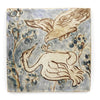 Tapestry Falcon swoops on a heron (Handmade Tile)