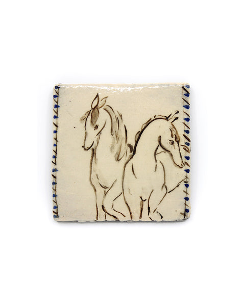 Tapestry Forest Ponies (Handmade Tile)