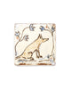 Tapestry Fox and Flowers (Handmade Tile)