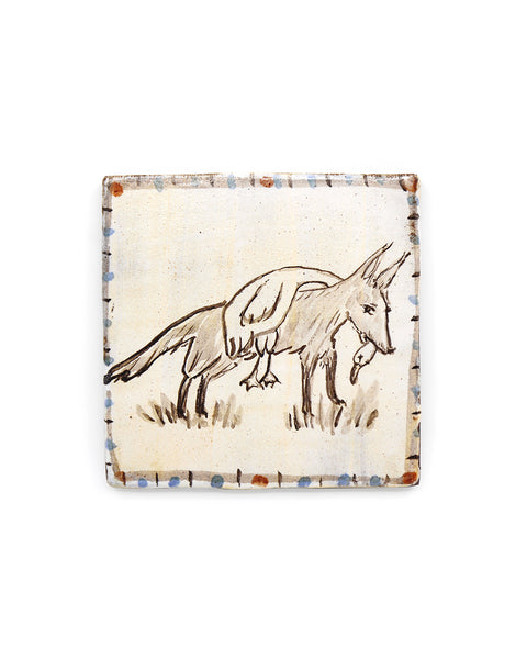 Tapestry Fox and Goose (Handmade Tile)