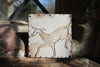 Tapestry Hopping Deer I (Handmade Tile)