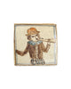 Tapestry Horn Blower in a Red Hat (Handmade Tile)