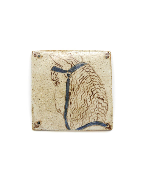 COMMISSION: Tapestry Horse Head Looking Left (Handmade Tile)