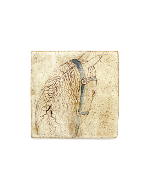 Tapestry Horse Head (looking right) (Handmade Tile)