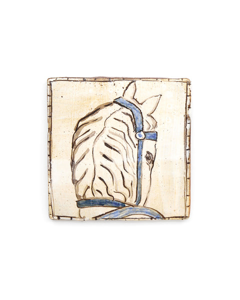 Tapestry Horse Head (looking right again) (Handmade Tile)