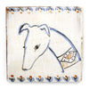 Tapestry Hound Head II (Handmade Tile)