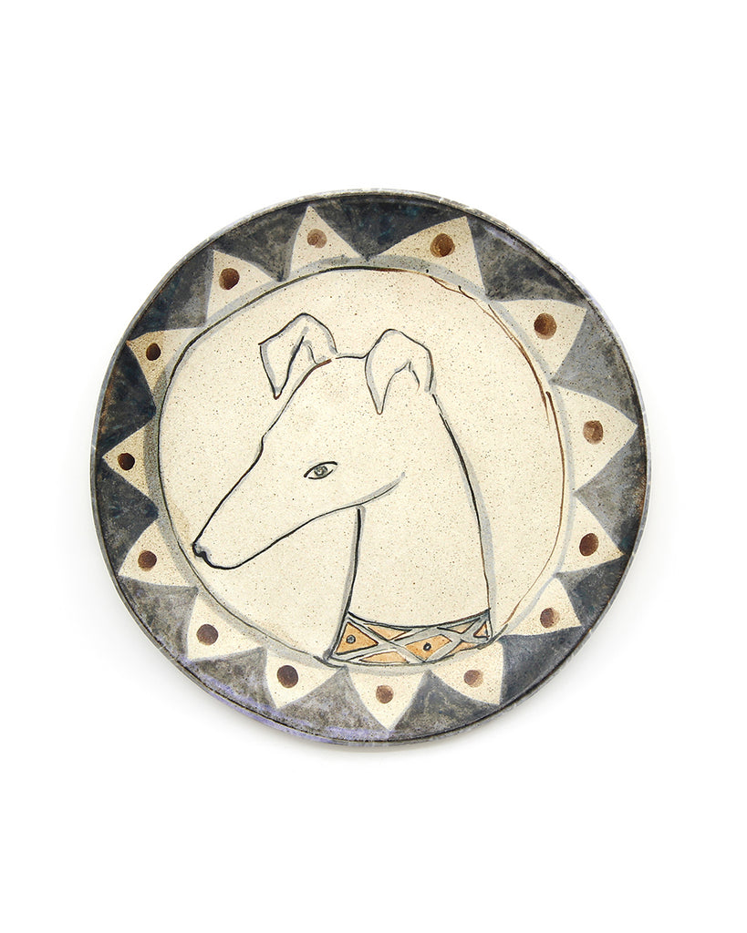 Tapestry Hound Portrait (Handmade Plate)
