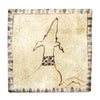 Tapestry Hound Sniffing Upward I (Handmade Tile)