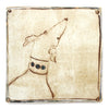Tapestry Hound Sniffing Upward II (Handmade Tile)
