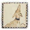 Tapestry Hound Sniffing Up (Handmade Tile)