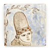 Tapestry Hunter in a Tall Hat (Handmade Tile)