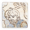 Tapestry Hunter in a Turban (Handmade Tile)