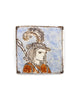 Tapestry Hunter with feathered cap (Handmade Tile)