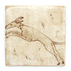 Tapestry Leaping Hound (Handmade Tile)