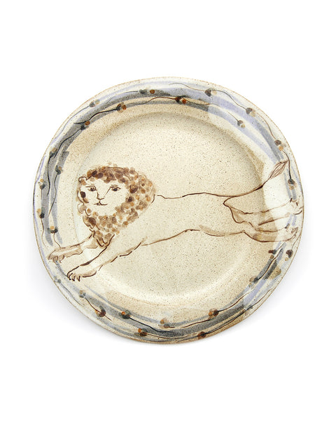 Tapestry Leaping Lion (Handmade Plate)