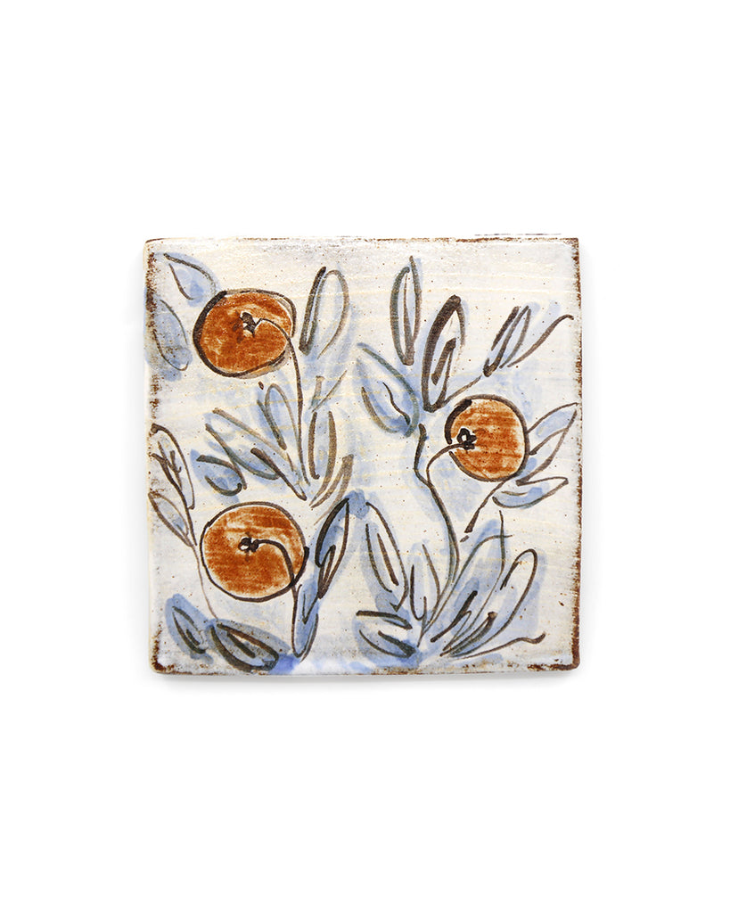 Tapestry Oranges (Handmade Tile)