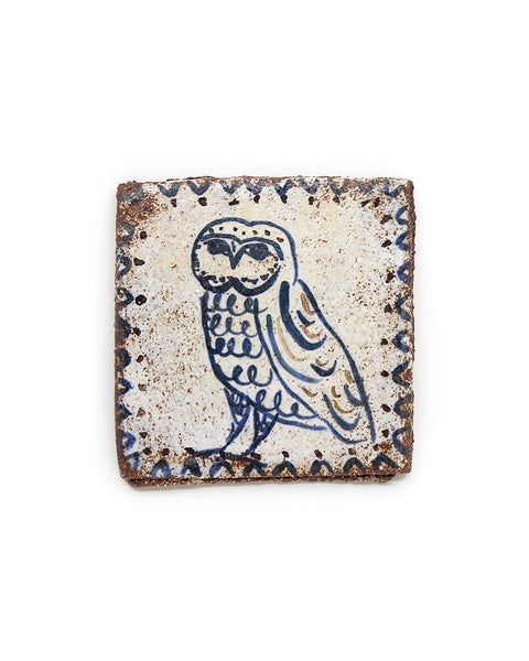 Tapestry Owl IV (Handmade Tile)