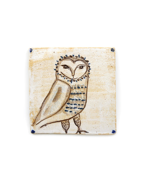 Tapestry Owl IV (Handmade Tile)