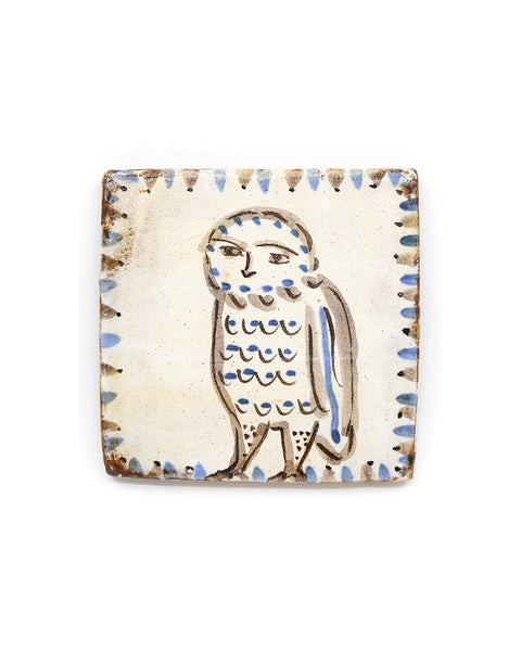 Tapestry Owl IX (Handmade Tile)