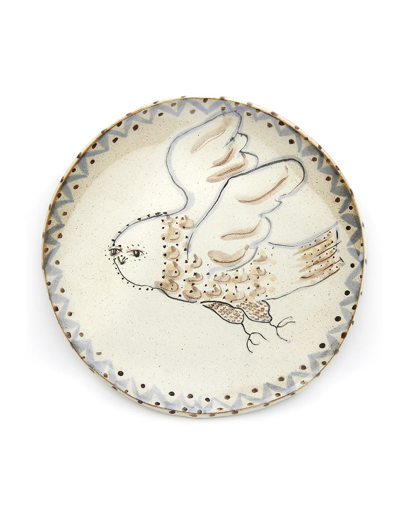 Tapestry Owl in Flight (Handmade Plate)