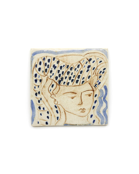 COMMISSION: Tapestry Portrait III (Handmade Tile)