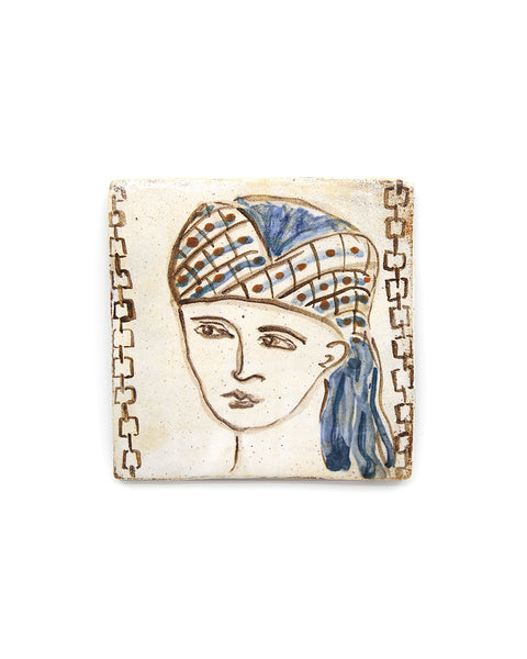 Tapestry Portrait IV (Handmade Tile)