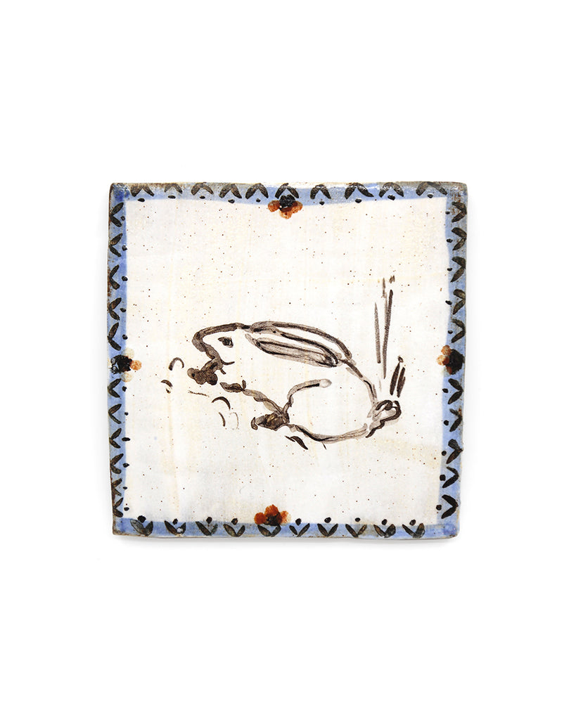 Tapestry Rabbit IV (Handmade Tile)