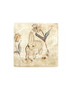 Tapestry Rabbit with Flowers (Handmade Tile)