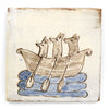 Tapestry Rats in a Boat I (Handmade Tile)