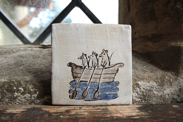 Tapestry Rats in a Boat II (Handmade Tile) – THE SHOP FLOOR PROJECT ltd