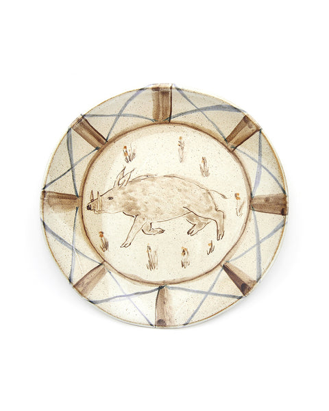 Running Boar (Handmade Plate)