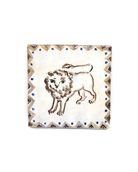 Tapestry Standing Lion (Handmade Tile)