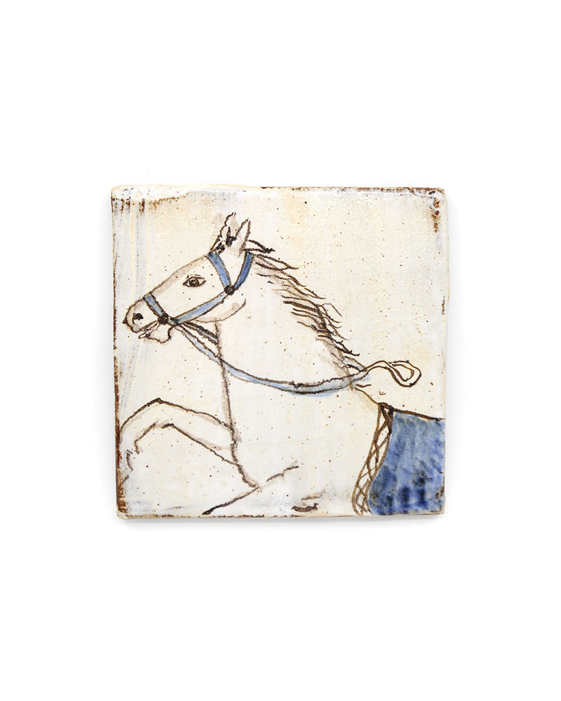 Tapestry Startled Horse (Handmade Tile)
