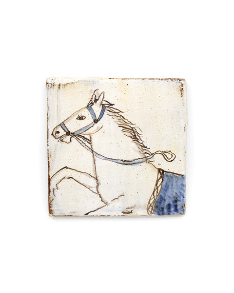 Tapestry Startled Horse (Handmade Tile)