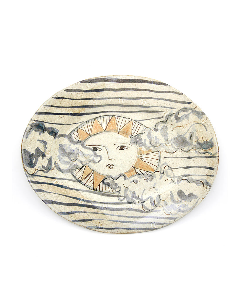 Tapestry Sun & Clouds (Handmade Plate)