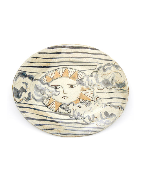 Tapestry Sun & Clouds (Handmade Plate)