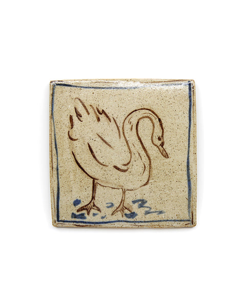 Tapestry Swan IV (Handmade Tile)