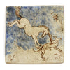 Tapestry Unicorn Fights Back (Handmade Tile)