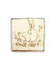Tapestry White Rabbit Looking Back (Handmade Tile)