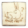 Tapestry White Rabbit Looking Back (Handmade Tile)