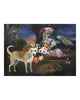 Terrier & Statue (Original Framed Painting)